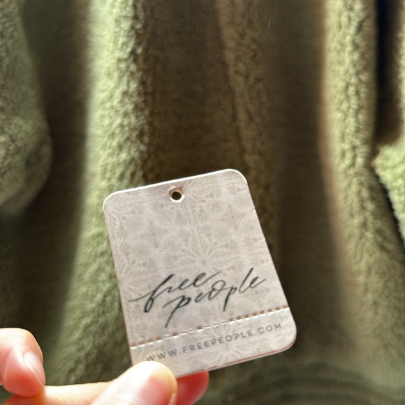 NWT Free People Fluffy Green Jacket - Picture 7 of 8